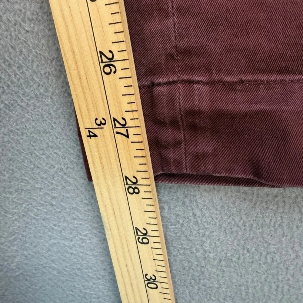 Polo Ralph Lauren Pants Chino Stretch Slim Fit 32 (FIT 32x28) Burgundy Preppy